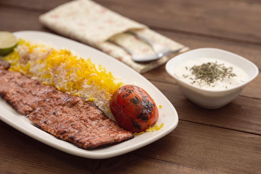 کباب برگ گلدار رستوران هانی