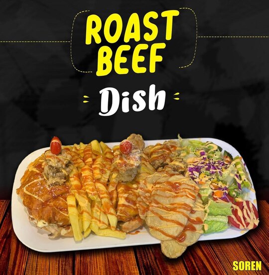 بشقاب رست بیف فست فود سورن