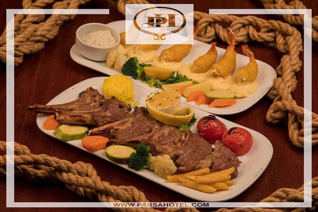 منوی غذاهای ایرانی در رستوران کشتی سندباد