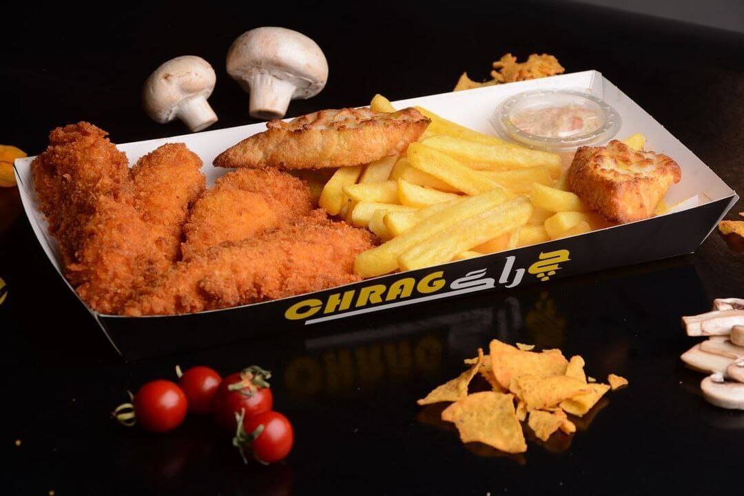 سوخاری‌های فست فود چراگ از رستوران های ایران مال