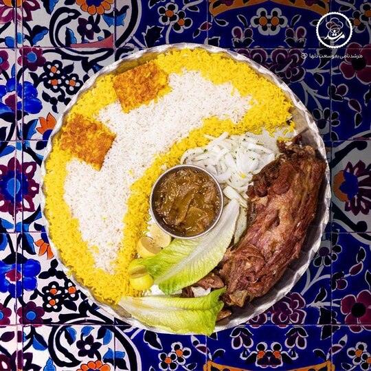 بهترین باقالی پلو با گردن تهران در رستوان مرشد باکاسه روغن حیوانی اصلی