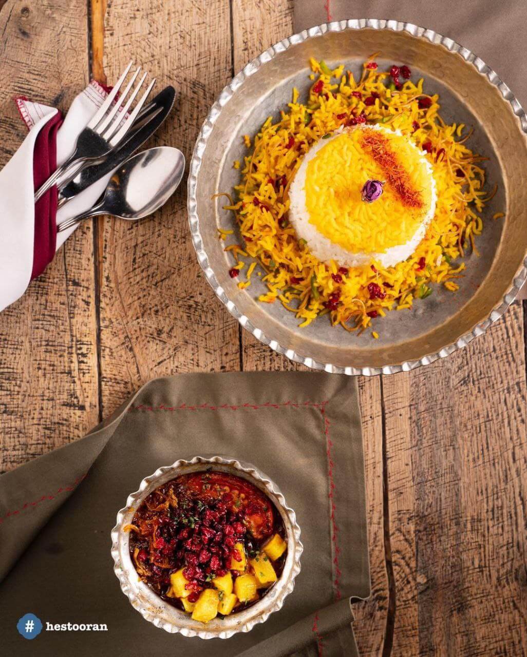 قیمه ماسوله‌‎ای و چلو کارگشای تهرانی