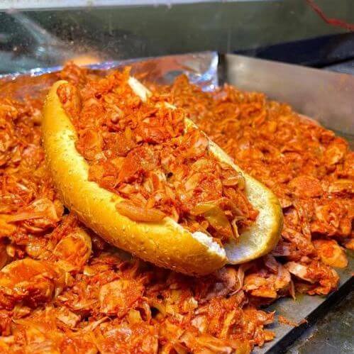 ساندویچ بندری در فست فود پله